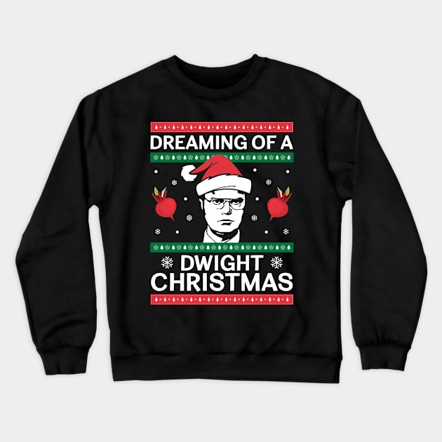 Dreaming Of A Dwight Christmas Crewneck Sweatshirt by Three Meat Curry